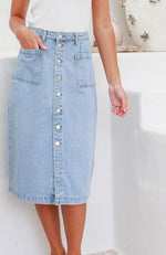 Lexie Denim Skirt - Washed Blue