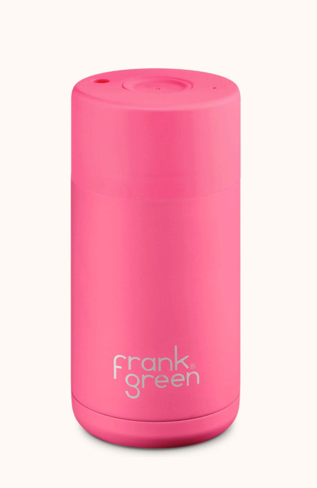 Neon Pink - Ceramic Reusable Cup - 12oz / 355ml