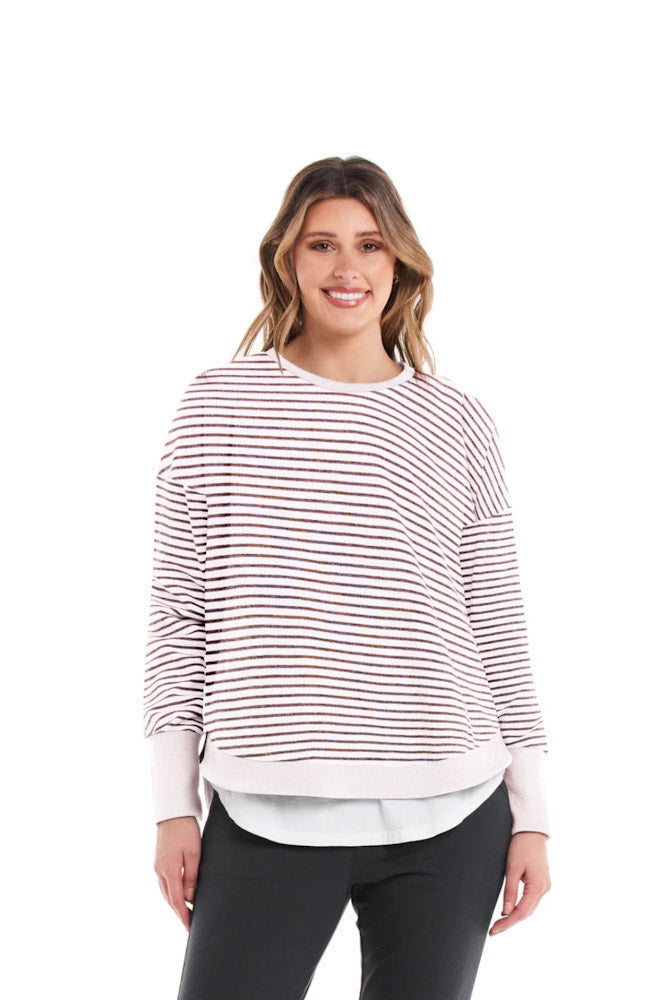 Lucy French Terry Sweat - Stripe