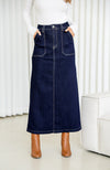 Mandie Denim Skirt - Dark Denim