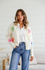 Sydney Cardigan - White Floral