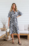 Holly Wave Dress - Black/White