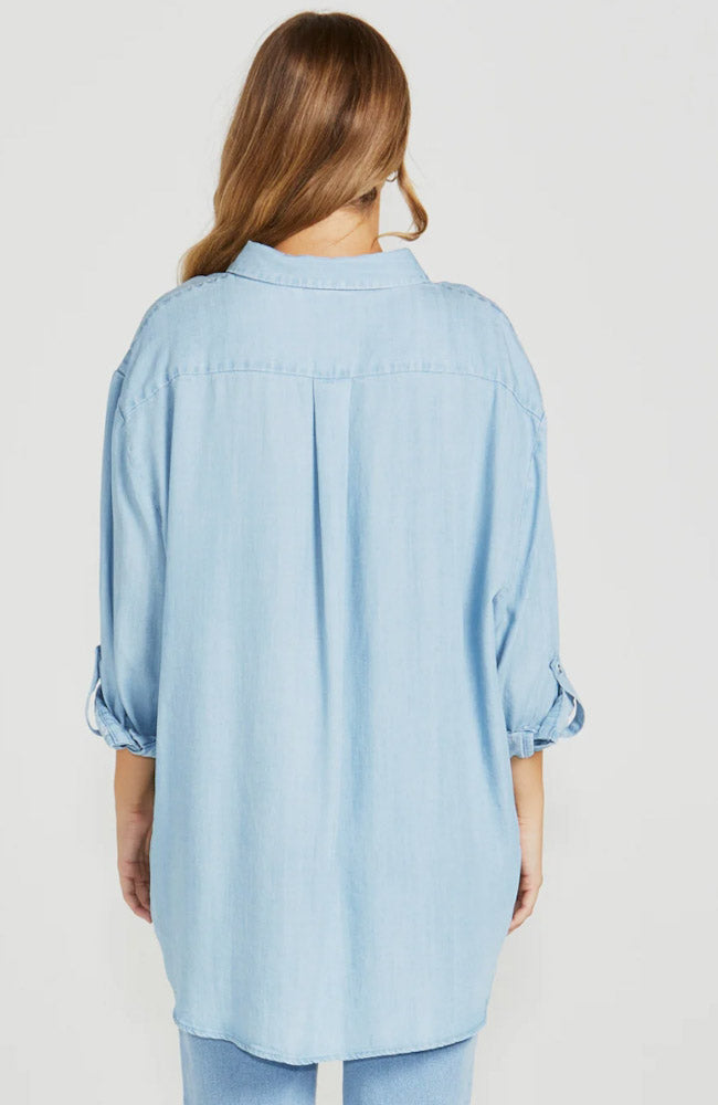 Davie Oversized Shirt - Chambray