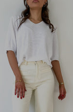 Leah Knit Top - White