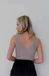 Caleb Ribbed Tank - Mocha