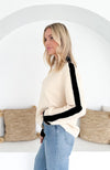 Sabrina Contrast Knit - Cream/Black