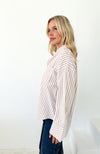Alisha Shirt - Tan/White