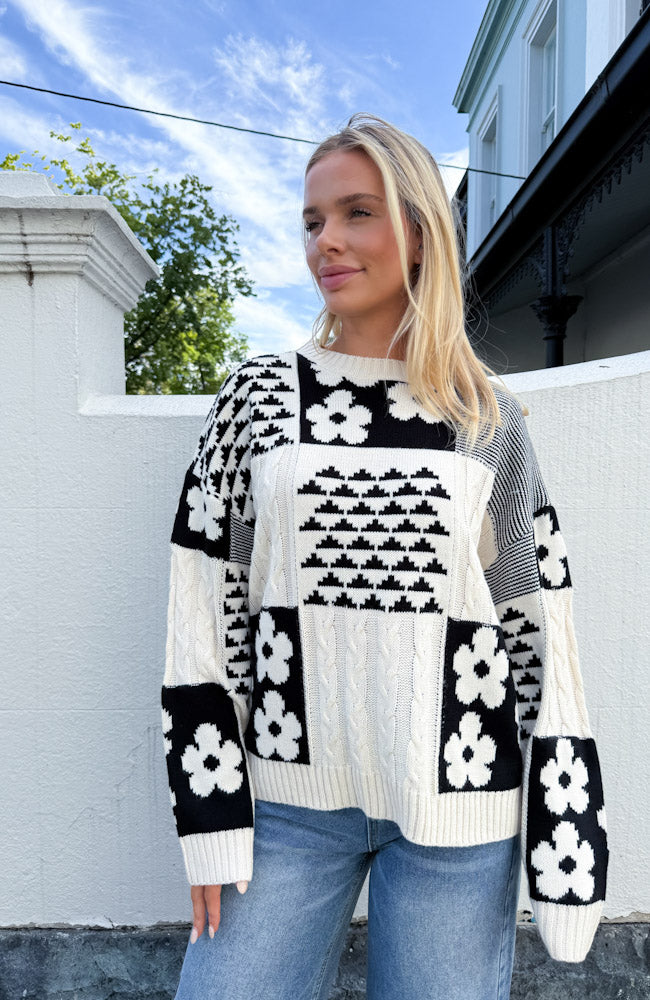 Daisy Patchwork Knit