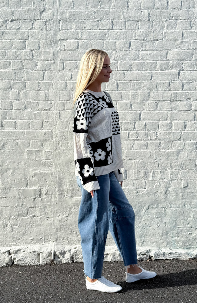 Daisy Patchwork Knit