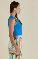Francis Rib Tank - Blue