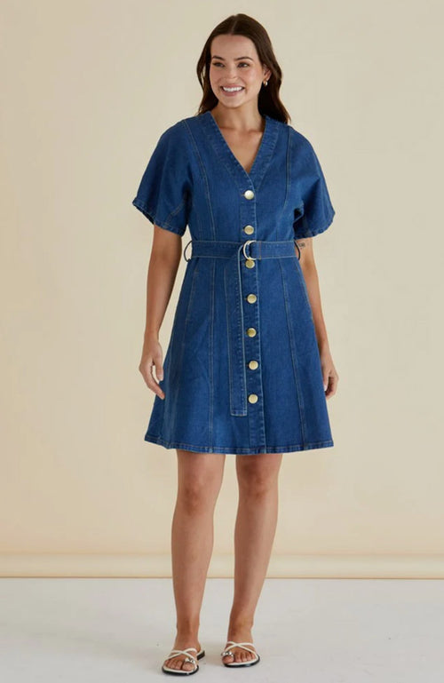 Fiori Denim Dress